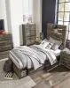 Ashley Furniture B211B8 Ashley Furniture B211B8 Drystan - Twin Panel Bed With 2 Side Drawers - Brown / Beige
