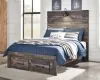 Ashley Furniture B211B47 Ashley Furniture B211B47 Drystan - Full Panel Bed With 2 Storage Drawers - Brown / Beige