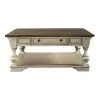 Liberty Furniture 498-OT1012 Morgan Creek - Drawer Square Cocktail Table - Antique White / Wirebrushed Tobacco Accents