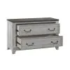 Liberty Furniture 237-CB4490 River Place - Curio Base - Riverstone White & Tobacco