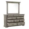 Pulaski Furniture P091-BR-K7 Pulaski Furniture P091-BR-K7 Madison Ridge - 10 Drawer Dresser And Framed Mirror - Light Oak