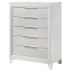 Coaster Fine Furniture 224965 Marmore - 5-Drawer Bedroom Chest Of Drawers - White