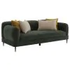 Coaster Fine Furniture 509131 Jade - Chenille Upholstered Modern Track Arm Sofa - Green
