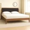 New Classic 00-B1862HG-300 Hawthorne - 5/0 Queen Platform Bed With Chair arcoal Upholstered Headboard - Brown