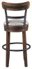 Ashley Furniture D546-430 Valebeck - Tall UPH Swivel Barstool - Brown