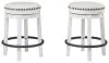 Ashley Furniture D546-324 Ashley Furniture D546-324 Valebeck - UPH Swivel Stool  - White / Black