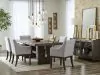 Ashley Furniture D984/45/01A(6)/60 Ashley Furniture D984/45/01A(6)/60 Burkhaus - 8 Pc. - Dining Room Extension Table, 6 Arm Chairs, Server - Dark Brown