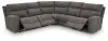 Ashley Furniture 61003/58/31/77/46/62/13 Next-Gen Durapella - 6 Pc. - 5-Piece Power Reclining Sectional, Power Recliner - Slate