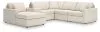Ashley Furniture 92103S52 Ashley Furniture 92103S52 Modmax - 6-Piece Sectional With Laf Corner Chaise, Raf Corner Chair And Storage Console - Oyster