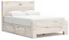 Ashley Furniture B2310B6 Ashley Furniture B2310B6 Lawroy - Queen Panel Bed With Under Bed Storage - Light Natural