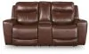 Ashley Furniture PCU1210218 Ashley Furniture PCU1210218 Bexhurst - Power Reclining Loveseat With Console / Adjustable Headrest - Mahogany