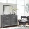 Ashley Furniture B214B1 Ashley Furniture B214B1 Lodanna - Dresser, Mirror - Gray