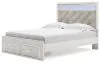 Ashley Furniture B2640B17 Altyra - Queen Panel Bed With Footboard Storage - White