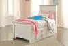 Ashley Furniture B267B21 Ashley Furniture B267B21 Willowton - Twin Panel Bed With 2 Storage Drawers - Whitewash