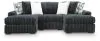 Ashley Furniture 98105S8 Ashley Furniture 98105S8 Midnight-Madness - 3-Piece Double Chaise Sectional With Armless Chair - Gunmetal