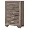 CoasterEveryday 204195 Kauffman - 5-Drawer Bedroom Chest - Washed Taupe