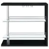CoasterEssence 100165 Prescott - Rectangular Home Wine Table - Black High Gloss