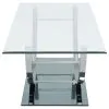 CoasterEssence 704988 Danville - Rectangular U-Shaped Glass Top Coffee Table - Chrome