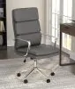 CoasterEssence 801745 Ximena - Upholstered Adjustable High Back Office Chair - Gray