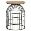 CoasterEssence 935860 Bernardo - Round Wire Frame Side Table - Natural And Gunmetal