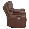 Coaster Fine Furniture 610265P Greenfield - Upholstered Power Reclining Loveseat - Saddle Brown