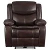 Coaster Fine Furniture 610193P Sycamore - Upholstered Power Recliner Chair - Dark Brown