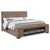 Coaster Fine Furniture 305811Q Senna - Upholstered Queen Audio Flame Visualizer Bed - Brown