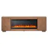 Liberty Furniture FIRE-BOX-214-84FTS Fireplace TV Consoles - 214 84'' Console With Fire FTS Multiplees - Light Brown
