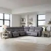 Liberty Furniture 7007BG-UPH-6PCSEC Cooper - 6 Piece Sectional - Blue Gray