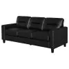 Coaster Fine Furniture 504664 Scotland - Faux Leather Upholstered Track Arm Sofa - Black
