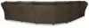 Ashley Furniture 92705S1 Ashley Furniture 92705S1 Top Tier - 6-Piece Reclining Sectional With Raf Press Back Chaise - Chocolate