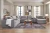 Ashley Furniture 92104S42 Modmax - 8-Piece Sectional With Raf Corner Chaise And 2 Storage Consoles - Granite