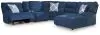 Ashley Furniture 93607S1 Ashley Furniture 93607S1 Acklen Place - 6-Piece Power Reclining Sectional With Raf Power Reclining Back Chaise - Navy