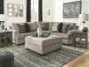 Ashley Furniture 56103/55/49/11 Ashley Furniture 56103/55/49/11 Bovarian - 3 Pc. - Right Arm Facing Sofa with Corner Wedge 2 Pc Sectional, Ottoman - Stone