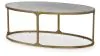 Ashley Furniture T399-0 Korajane - Oval Cocktail Table - Antique Gold