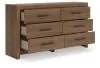 Ashley Furniture PCB1116-31 Broachmyn - Six Drawer Dresser - Auburn
