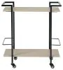 Ashley Furniture A4000389 Waylowe - Bar Cart - Brown / Black