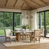 Intercon CT-TA-4284S-FRO-C Cornerstone - Stone Top Table - French Oak