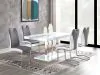 CoasterEssence 193811-S5 Brooklyn - 5 Piece Rectangular Dining Set - White High Gloss