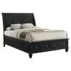 CoasterEssence 201329Q Sandy Beach - Wood Queen Storage Panel Bed - Black