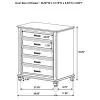 CoasterEssence 205335 Franco - 5-Drawer Bedroom Chest - Distressed White