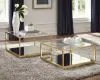 CoasterElevations 722660 Renee - 2 Piece Square Coffee Table Set - Rose Brass