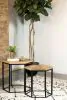 CoasterEssence 935844 Adger - 2 Piece Hexagonal Nesting Tables - Natural And Black