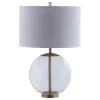 CoasterEssence 961227 Kenny - Drum Shade Clear Glass Table Lamp - Brass