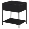 Coaster Fine Furniture 930235 Amherst - 1-Drawer Radio Weave Rattan Metal Side Table - Black