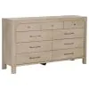Coaster Fine Furniture 222523 Solano - 9-Drawer Bedroom Dresser Cabinet - Weathered Mango
