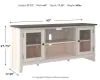 Ashley Furniture W287-68 Dorrinson - LG TV Stand w/Fireplace Option - White