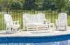 Ashley Furniture P111/835/820(2)/701 Ashley Furniture P111/835/820(2)/701 Hyland Wave - 4 Pc. - Glider Loveseat, 2 Swivel Glider Chairs, Cocktail Table - White