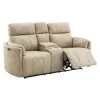 ACME LV07411 ACME LV07411 Elison - Power Motion Loveseat With Console & Storage - Dark Beige Polished Microfiber