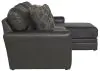 Jackson Furniture Industries 4378/46/76-28 Jackson Furniture Industries 4378/46/76-28 Denali - 2 Piece Italian Leather Match Sofa Chaise With Right Side Facing Chaise - Steel
